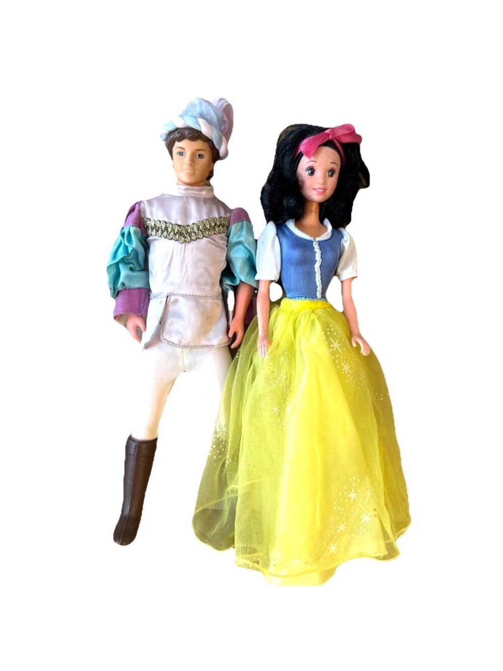 Vintage 1966 Walt Disney's Snow White and Prince Dolls 12”